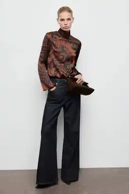 Wehkamp Mango top met paisley print bruin aanbieding
