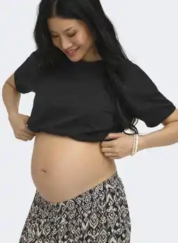 Wehkamp ONLY MATERNITY zwangerschaps T-shirt zwart aanbieding
