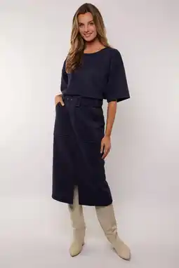 Wehkamp G-maxx kokerrok donkerblauw aanbieding