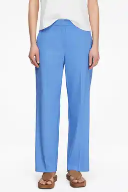 Wehkamp comma straight regularwaist pantalon blauw aanbieding