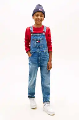 Wehkamp Tommy Hilfiger denim tuinbroek medium blue denim aanbieding
