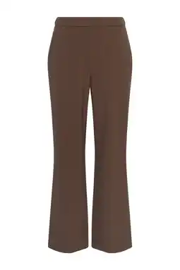 Wehkamp MSCH Copenhagen straight regularwaist casual broek bruin aanbieding