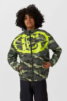 Wehkamp Coolcat jas Quint met printopdruk legergroen aanbieding