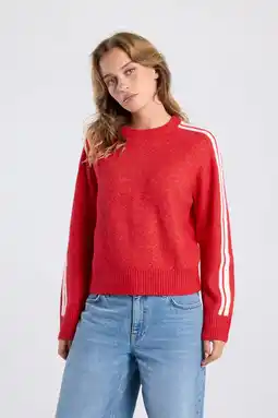 Wehkamp America Today gestreepte pullover rood aanbieding