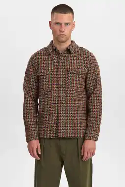 Wehkamp Anerkjendt overshirt met wol roodbruin aanbieding
