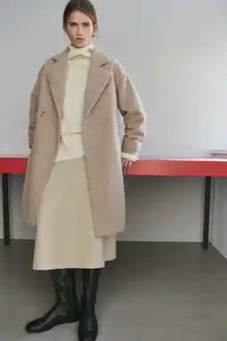 Wehkamp Mango bouclé manteljas beige aanbieding