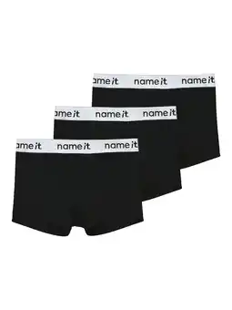 Wehkamp NAME IT KIDS boxershort - zwart/wit (set van 3) aanbieding