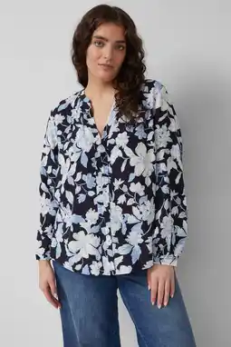 Wehkamp s.Oliver Curve gebloemde top marineblauw aanbieding