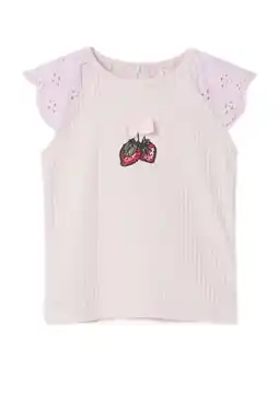 Wehkamp NAME IT BABY T-shirt lila broderie aanbieding