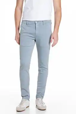 Wehkamp REPLAY ZEUMAR slim chino lichtblauw aanbieding