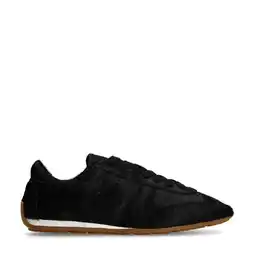 Wehkamp Sacha leren sneakers met ponyhair zwart aanbieding