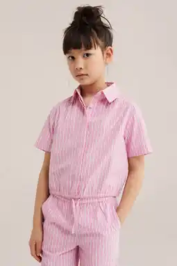 Wehkamp WE Fashion gestreepte blouse roze aanbieding
