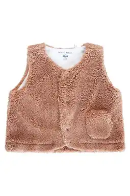 Wehkamp Petite Maison teddy gilet bruin aanbieding