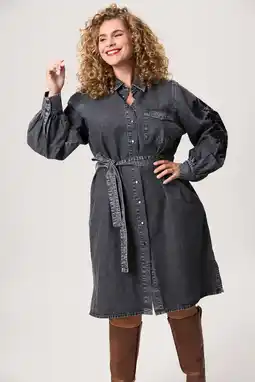 Wehkamp Miss Etam Plus denim spijkerjurk grey denim aanbieding