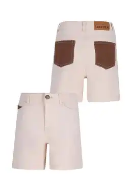 Wehkamp Like Flo Boys regularwaist casual short beige aanbieding