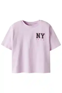 Wehkamp NAME IT KIDS T-shirt met backprint lichtroze aanbieding