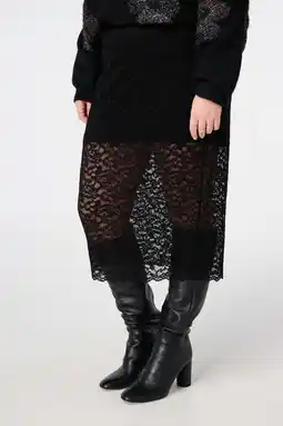 Wehkamp MS Mode kanten kokerrok zwart aanbieding