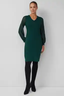Wehkamp s.Oliver BLACK LABEL midi jurk petrol aanbieding