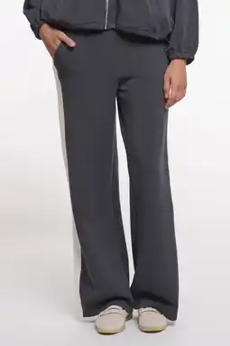 Wehkamp Rino & Pelle wide leg highwaist gestreepte broek grijs aanbieding