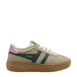 Wehkamp Gola Athena suède sneakers beige/groen aanbieding