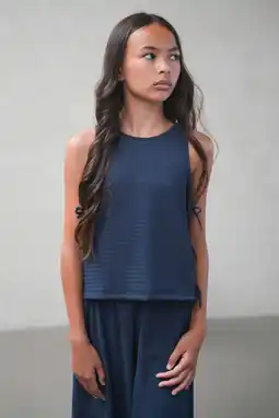 Wehkamp Like Flo Young mouwloze top donkerblauw aanbieding