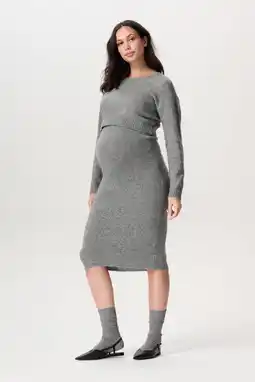 Wehkamp Noppies maternity zwangerschaps midi rok fijn gebreid grijs aanbieding