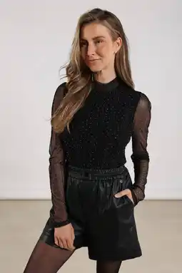 Wehkamp NUKUS top zwart met lurex aanbieding