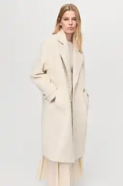 Wehkamp Mango bouclé manteljas ecru aanbieding