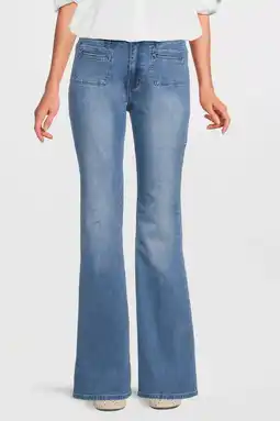 Wehkamp Sofie Schnoor flared jeans dark blue denim aanbieding