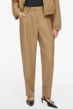 Wehkamp VILA Tapered highwaist casual broek lichtbruin aanbieding