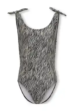 Wehkamp KIDS ONLY GIRL badpak zwart/wit aanbieding