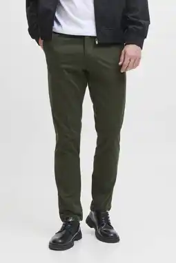 Wehkamp JACK & JONES PANTS STUDIO slim chino donkergroen aanbieding