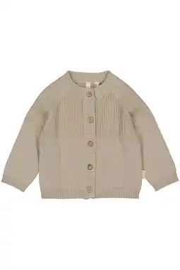 Wehkamp LEVV Newborn cardigan beige gebreid aanbieding