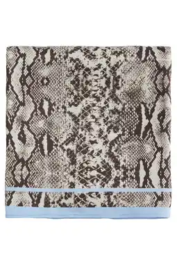 Wehkamp WE Fashion sjaal met slangenprint blauw/groen aanbieding