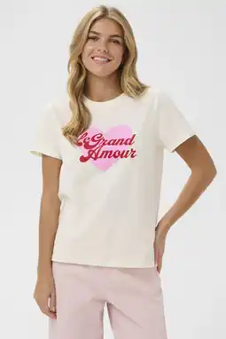 Wehkamp Saint Tropez T-shirt ecru aanbieding