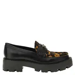 Wehkamp GUESS Yanika2 chunky loafers zwart/panter aanbieding