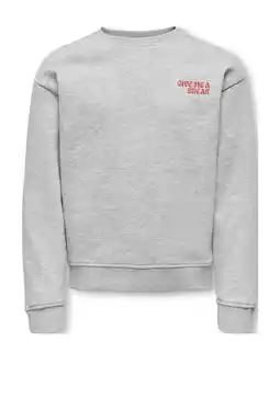 Wehkamp KIDS ONLY GIRL sweater grijs melange aanbieding