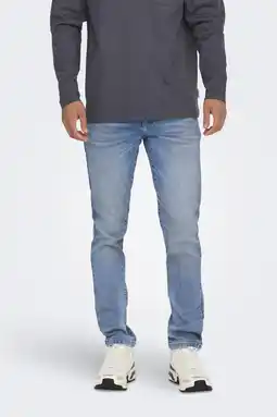 Wehkamp ONLY & SONS slim fit jeans ONSLOOM light medium blue denim aanbieding