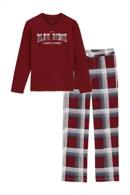 Wehkamp WE Fashion Blue Ridge pyjamaset donkerrood aanbieding