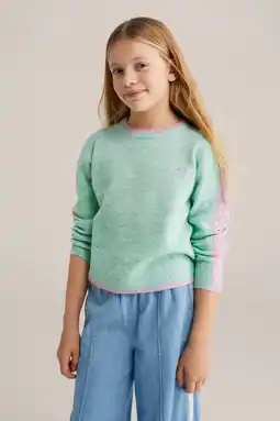 Wehkamp WE Fashion gebreide trui mintgroen aanbieding