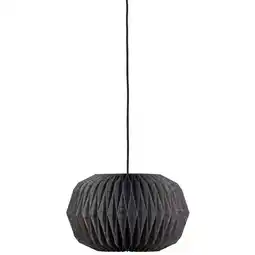 Wehkamp WOOOD Hanglamp Globe - Papier - Naturel/Zwart - 25x44x44 aanbieding