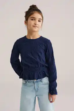 Wehkamp WE Fashion blousetop donkerblauw aanbieding
