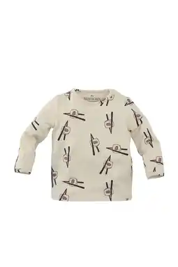 Wehkamp Z8 newborn longsleeve Quirijn ecru/bruin aanbieding