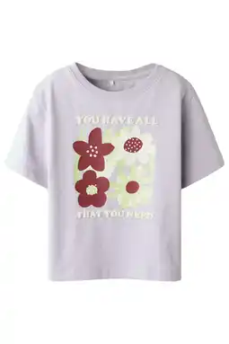 Wehkamp NAME IT MINI T-shirt lila aanbieding