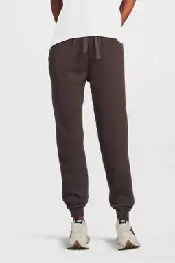Wehkamp Anytime fleece joggingbroek bruin melange aanbieding