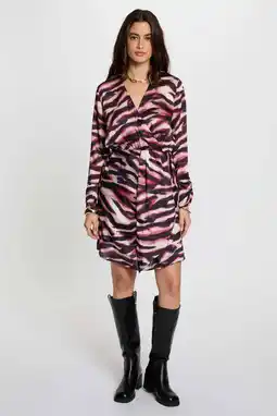 Wehkamp Morgan korte jurk met zebraprint zwart aanbieding