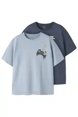 Wehkamp NAME IT KIDS T-shirt - donkerblauw (set van 2) aanbieding