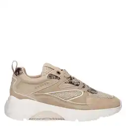 Wehkamp Cruyff Madina chunky leren sneakers beige aanbieding