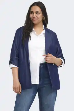 Wehkamp ONLY CARMAKOMA regular blazer blauw aanbieding