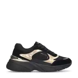 Wehkamp Liu Jo LJ01 01 chunky leren sneakers zwart/goud aanbieding